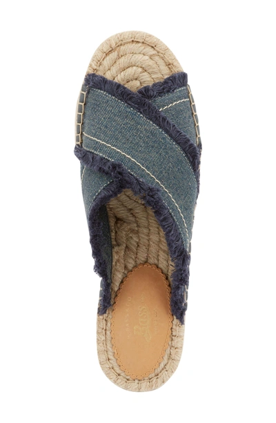 Shop G.h. Bass & Co. Anabelle Espadrille Sandal In Dark Blue Denim Fabric
