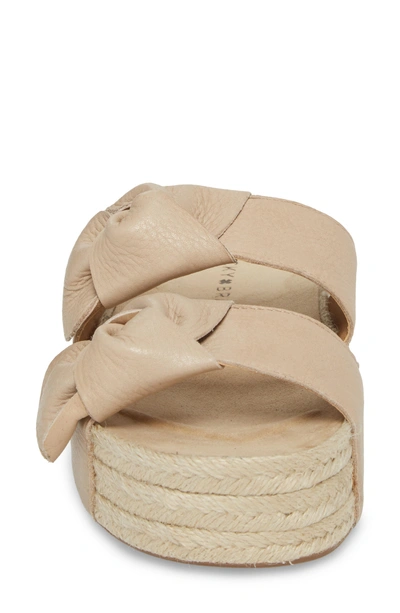 Shop Lucky Brand Izbremma Platform Espadrille Sandal In Travertine Leather