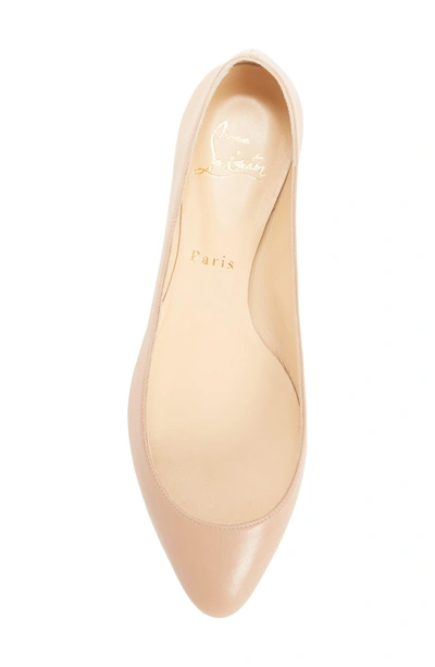 Shop Christian Louboutin Eloise Flat In Nude Leather
