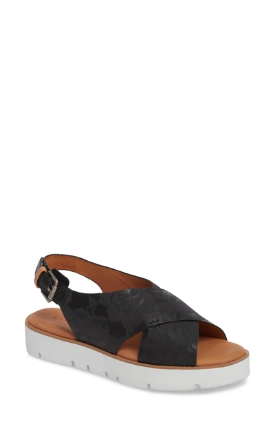 Shop Gentle Souls Kiki Platform Sandal In Black Printed Leather
