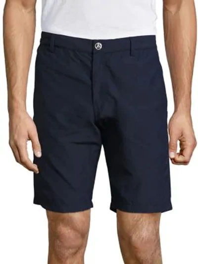 Shop Vilebrequin Straight Fit Solid Bermuda Shorts In Navy