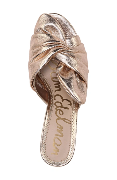 Shop Sam Edelman Oda Slide Sandal In Blush Gold