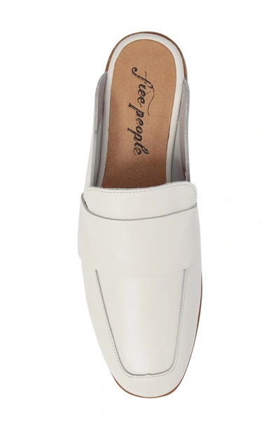 Shop Free People At Ease Loafer Mule In White Leather