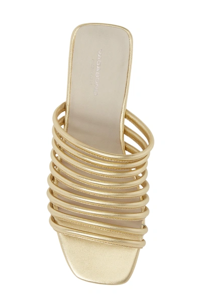 Shop Vagabond Shoemakers Becky Slide Sandal In Gold Leather