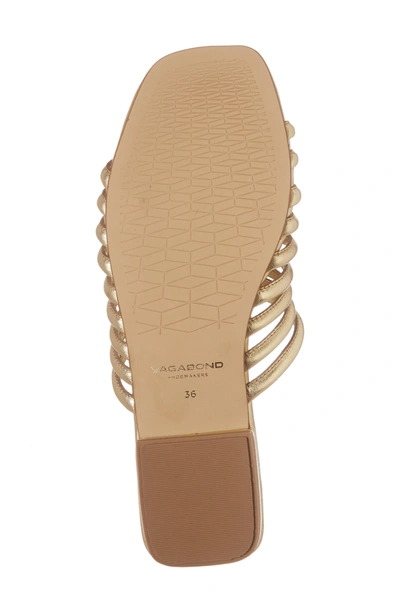Shop Vagabond Shoemakers Becky Slide Sandal In Gold Leather