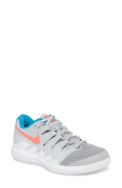 Shop Nike Air Zoom Vapor X Tennis Shoe In Wolf Grey/ Hot Lava