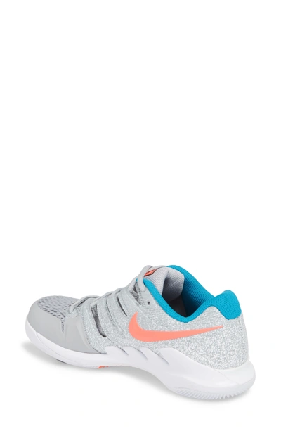 Shop Nike Air Zoom Vapor X Tennis Shoe In Wolf Grey/ Hot Lava