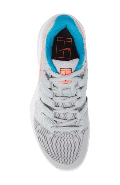 Shop Nike Air Zoom Vapor X Tennis Shoe In Wolf Grey/ Hot Lava