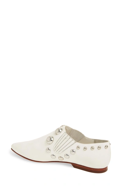 Shop Tory Burch Blythe Studded Loafer In White