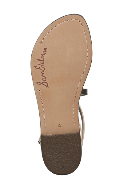 Shop Sam Edelman Ganesa Strappy Sandal In Molten Gold Metallic Leather