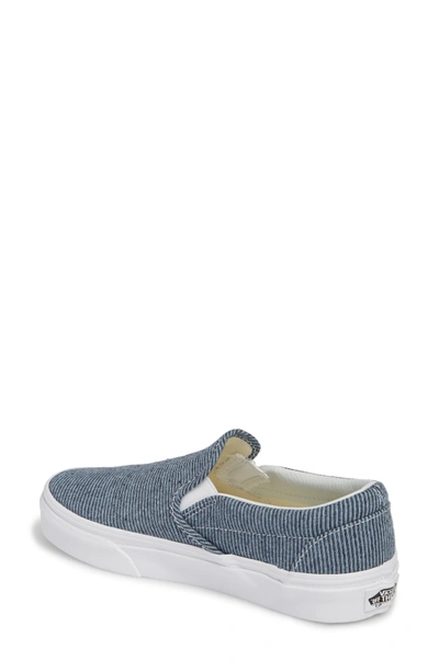 Shop Vans Classic Slip-on Sneaker In Jersey Blue/ True White