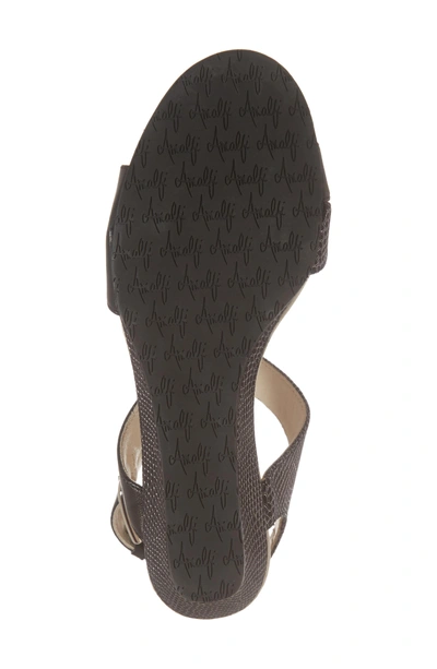 Shop Amalfi By Rangoni Morosa Wedge Sandal In Graphite Leather