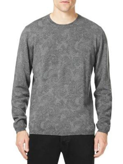 Shop Etro Paisley Wool Sweater In Grey