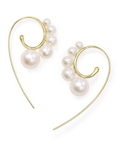 Shop Ippolita 18k Nova Wire Earrings In Pearl