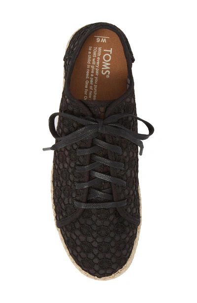 Shop Toms Lena Espadrille Sneaker In Black Mosaic Mesh