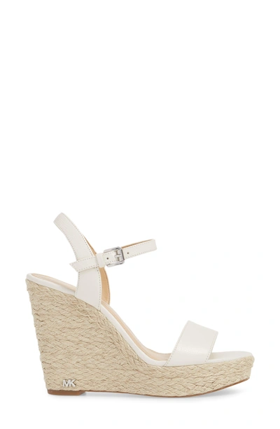 Shop Michael Michael Kors Jill Platform Wedge In Optic White