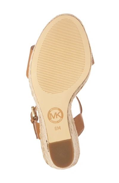 Shop Michael Michael Kors Jill Platform Wedge In Acorn Leather