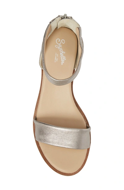 Shop Seychelles Ankle Strap Sandal In Pewter Leather
