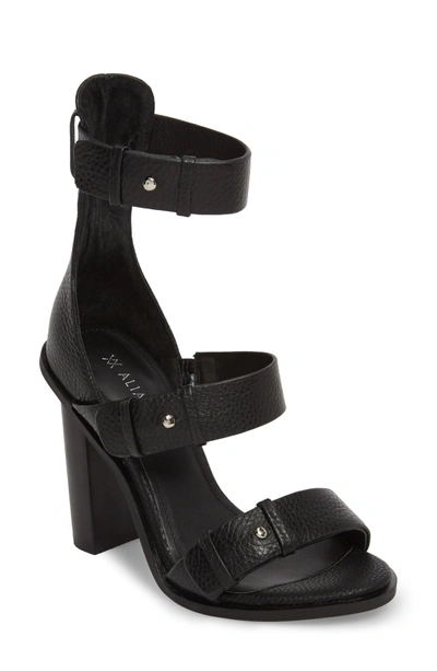 Shop Alias Mae Adore Tall Cuffed Sandal In Black Leather