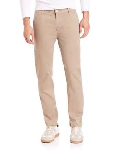 Shop Ag Lux Tailored Leg Pants In Wheat