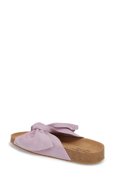 Shop Jeffrey Campbell Sunmist Knotted Slide In Lilac Suede