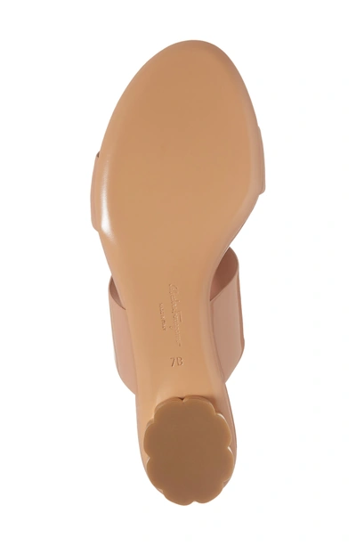 Shop Ferragamo Belluno Double Band Slide Sandal In Blush Patent Leather