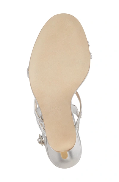 Shop Pelle Moda Ruma Sandal In Silver Satin