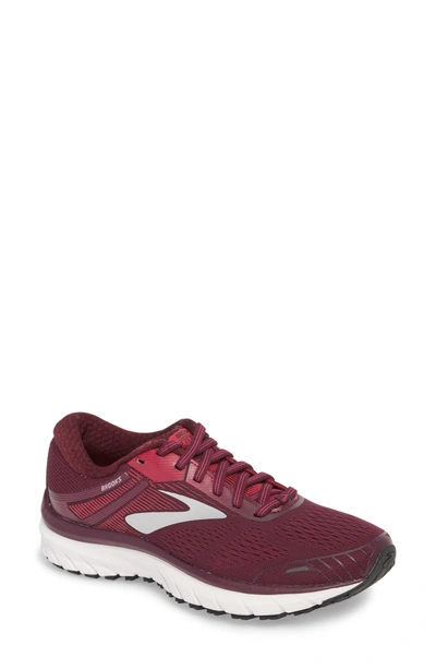 Shop Brooks Adrenaline Gts 18 Running Shoe In Purple/ Pink/ Silver