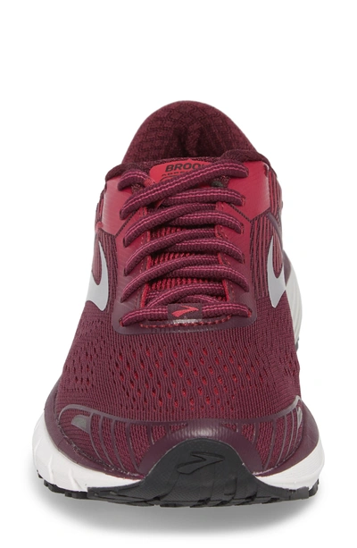 Shop Brooks Adrenaline Gts 18 Running Shoe In Purple/ Pink/ Silver