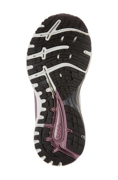 Shop Brooks Adrenaline Gts 18 Running Shoe In White/ Purple/ Grey