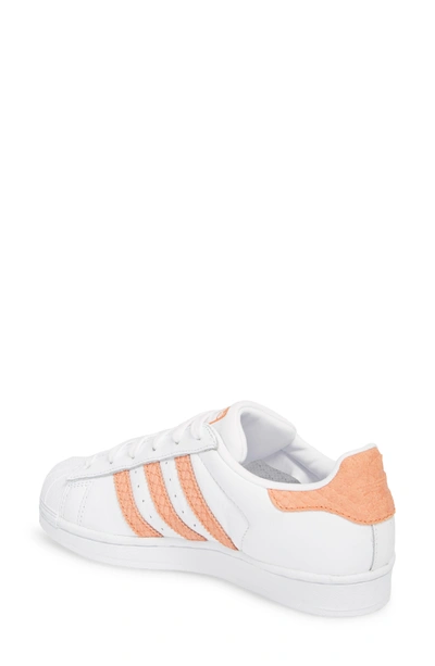 Adidas Originals Superstar Sneaker In White/ Chalk Coral/ Off White |  ModeSens