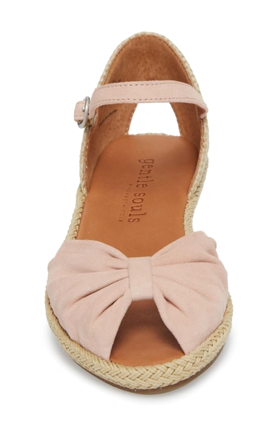 Shop Gentle Souls By Kenneth Cole Lucille Espadrille Wedge Sandal In Peony/ Pink Suede