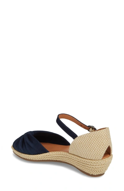 Shop Gentle Souls By Kenneth Cole Lucille Espadrille Wedge Sandal In Navy Suede