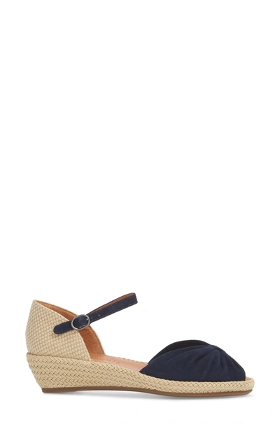 Shop Gentle Souls By Kenneth Cole Lucille Espadrille Wedge Sandal In Navy Suede