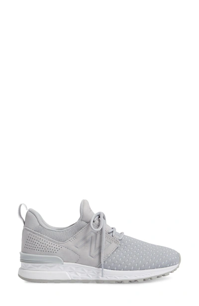 Shop New Balance 574 Sport Decon Fresh Foam Sneaker In Silver Mink