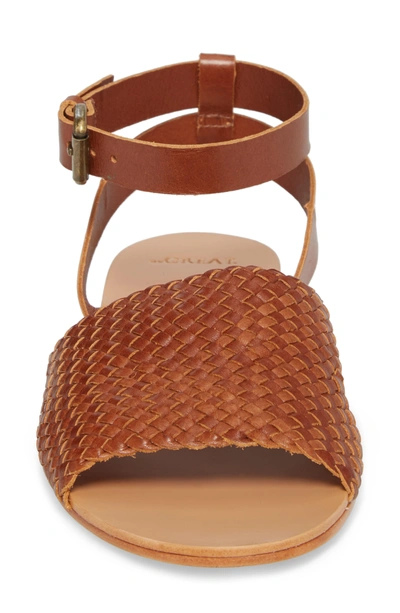 Shop The Great Caravan Ankle Strap Sandal In Cognac