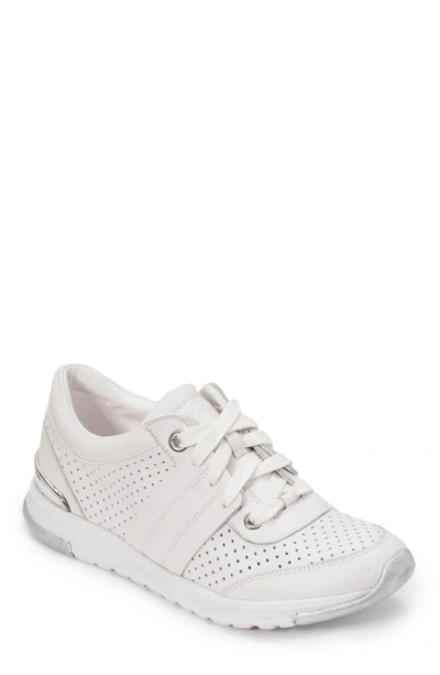 Shop Foot Petals Bea Sneaker In White Leather