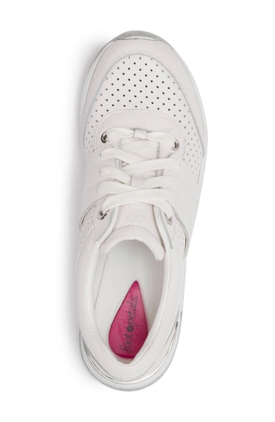 Shop Foot Petals Bea Sneaker In White Leather