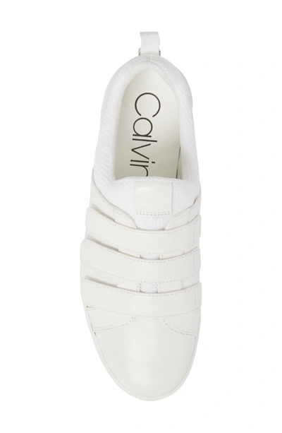 Shop Calvin Klein Irah Sneaker In White Leather