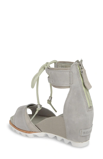 Shop Sorel Joanie Cuff Wedge Sandal In Dove