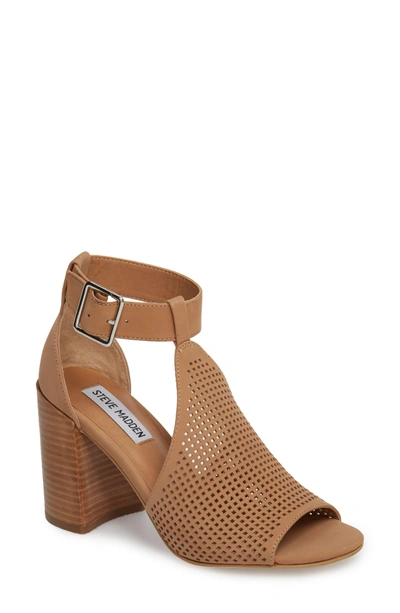 Shop Steve Madden Sawyer Sandal In Tan Nubuck