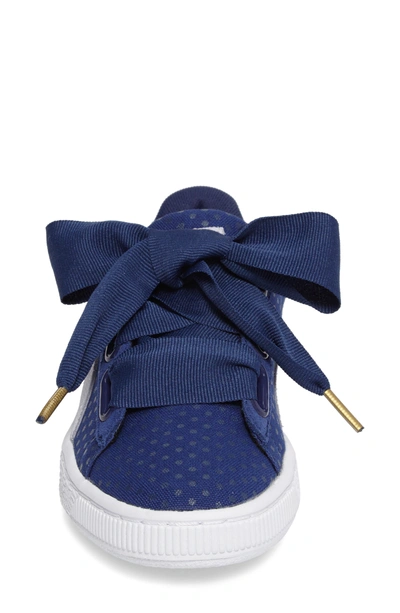 Shop Puma Basket Heart Sneaker In Twilight Blue/ Halogen Blue
