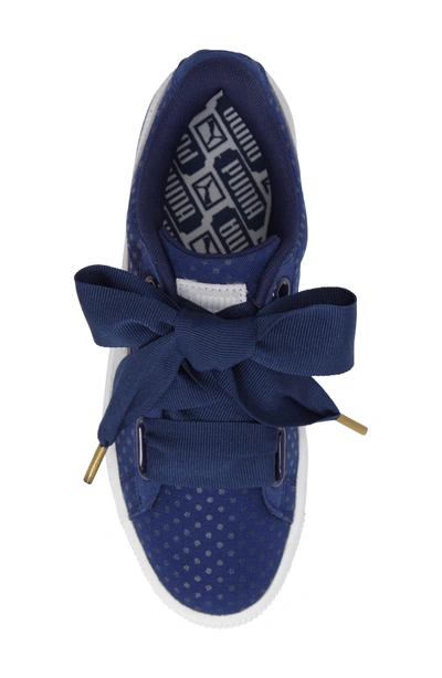 Shop Puma Basket Heart Sneaker In Twilight Blue/ Halogen Blue