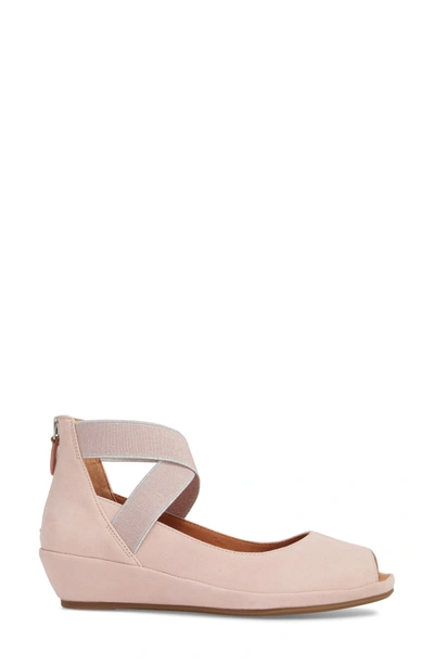 Shop Gentle Souls By Kenneth Cole Lisa Wedge Sandal In Peony Suede