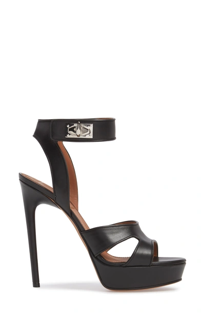 Shop Givenchy Shark Tooth Platform Sandal In Black