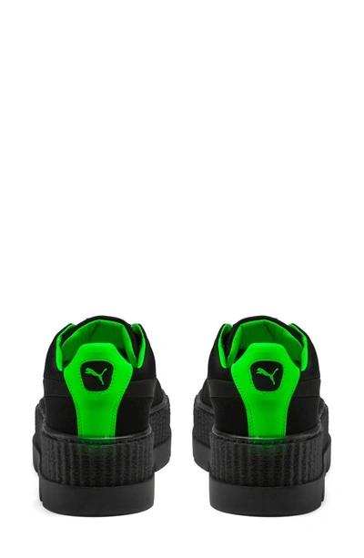 Shop Puma By Rihanna Cleated Creeper Sneaker In Black/ Green Gecko/ Black