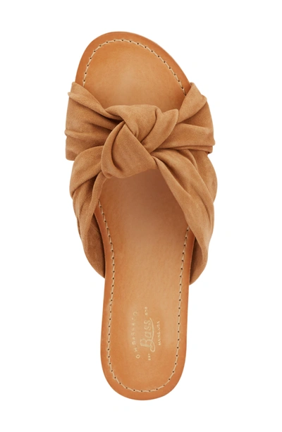 Shop G.h. Bass & Co. Sophie Knotted Bow Sandal In Tan Suede