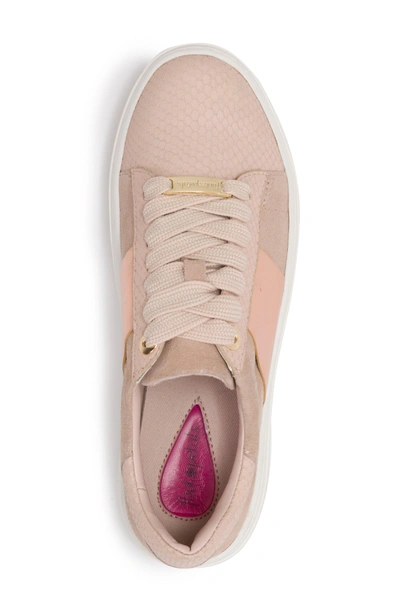 Shop Foot Petals Fallon Sneaker In Blush Suede