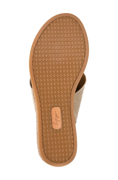 Shop Latigo Kayda Cross Strap Platform Sandal In Brushed Gold Leather