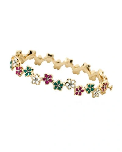 Shop Lmts Girls' Multi Flower Enamel Bangle, Multi